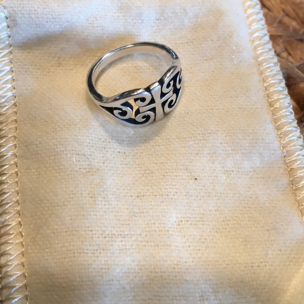 James Avery scroll cross ring